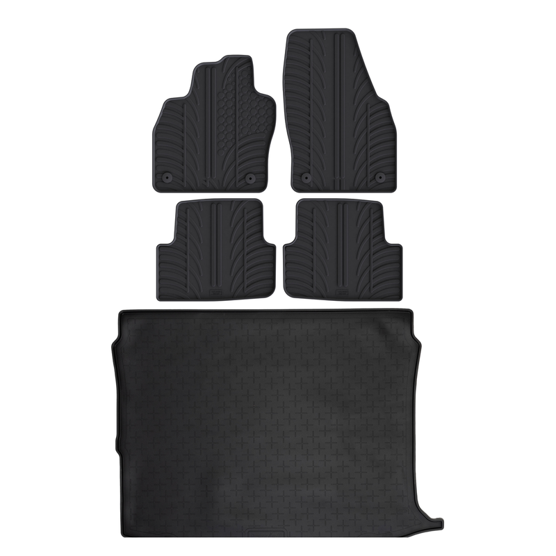 Kit vasca baule e tappetini per auto in gomma per VW Taigo (2021-)
