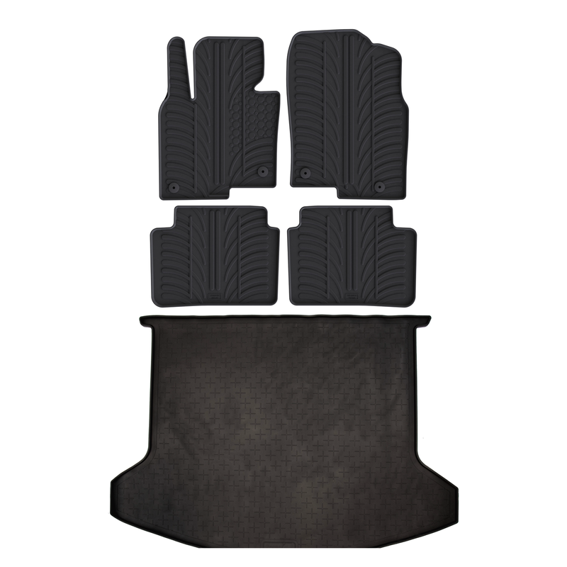 Kit vasca baule e tappetini per auto in gomma per Mazda CX-5 (2017-)