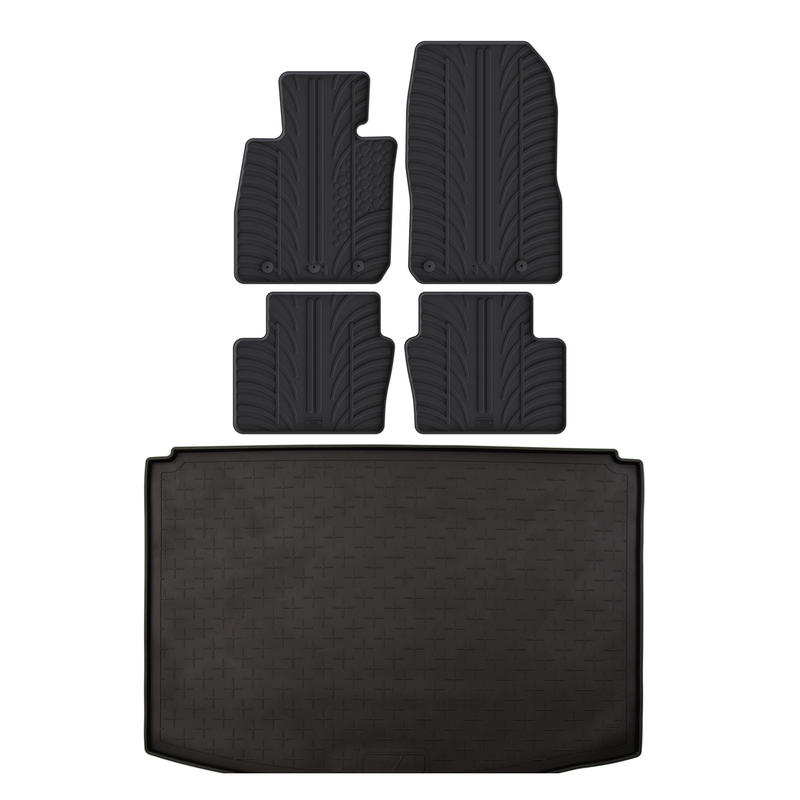 Kit vasca baule e tappetini per auto in gomma per Mazda CX-3 (2015-2021)