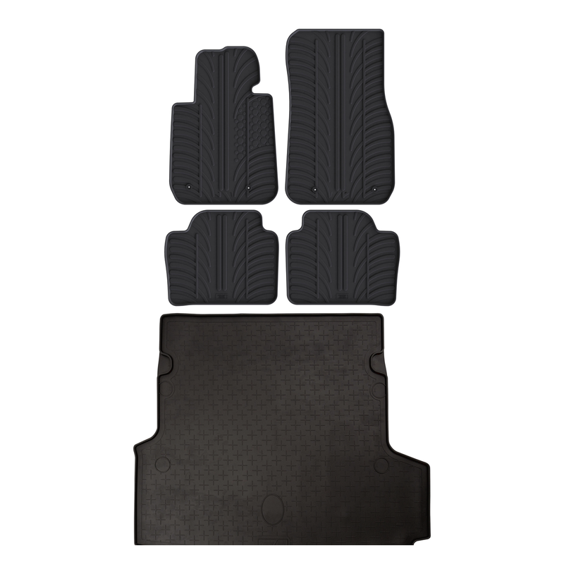 Kit vasca baule e tappetini per auto in gomma per BMW 3 Series (2012-2019)