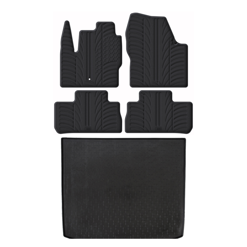 Kit vasca baule e tappetini per auto in gomma per Land Rover Freelander (2006-2014)