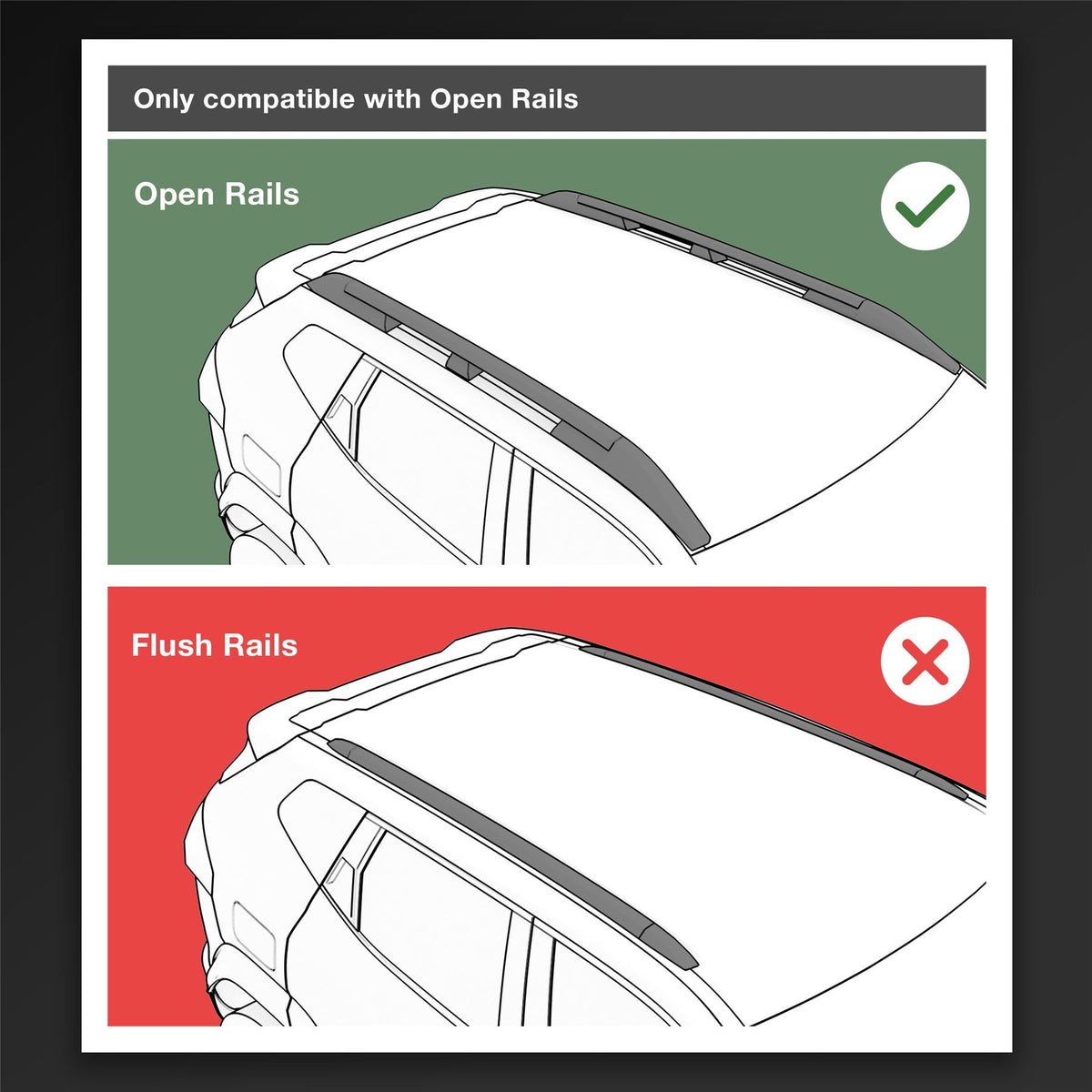 Mercedes GLE Roof Bars (Open Rail) 135cm (2023-)