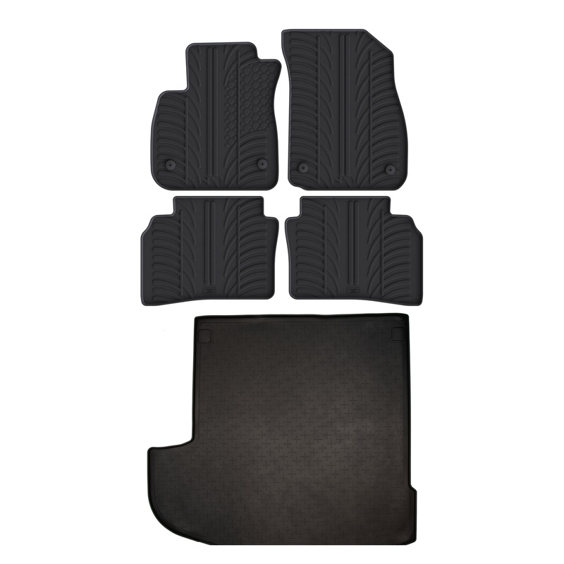 Kit vasca baule e tappetini per auto in gomma per Vauxhall Insignia (2017-2022)