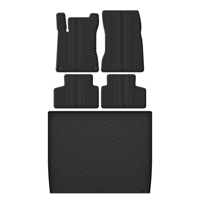 Kit vasca baule e tappetini per auto in gomma per Mercedes GLB (2020-)