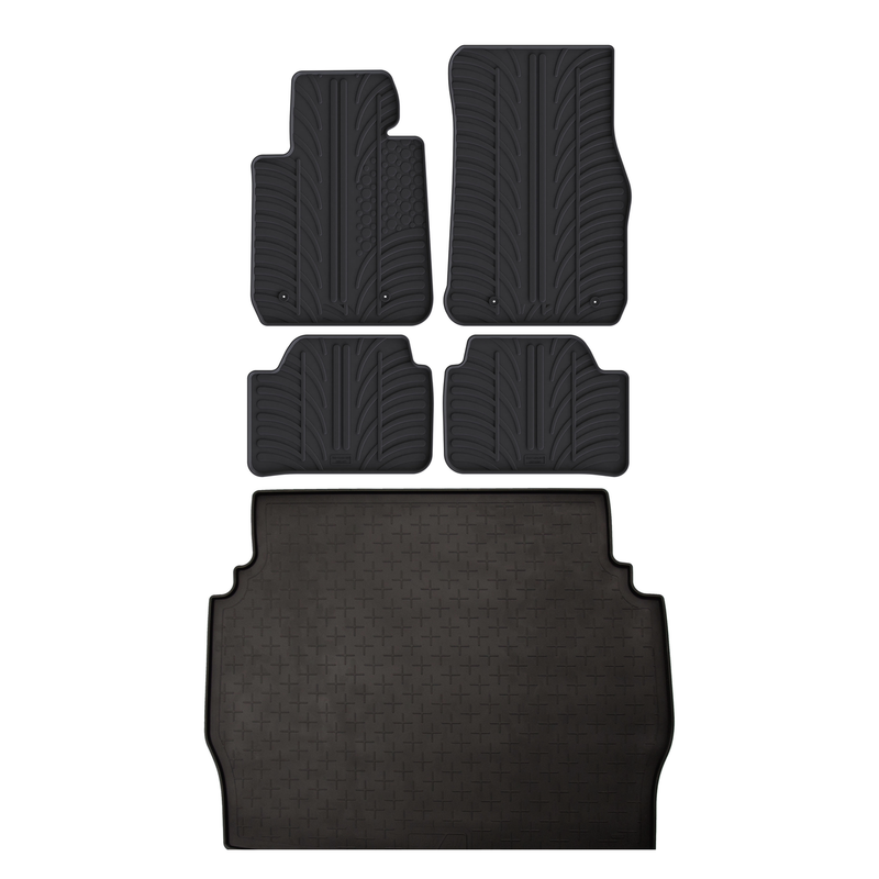 Kit vasca baule e tappetini per auto in gomma per BMW 1 Series (2011-2019)