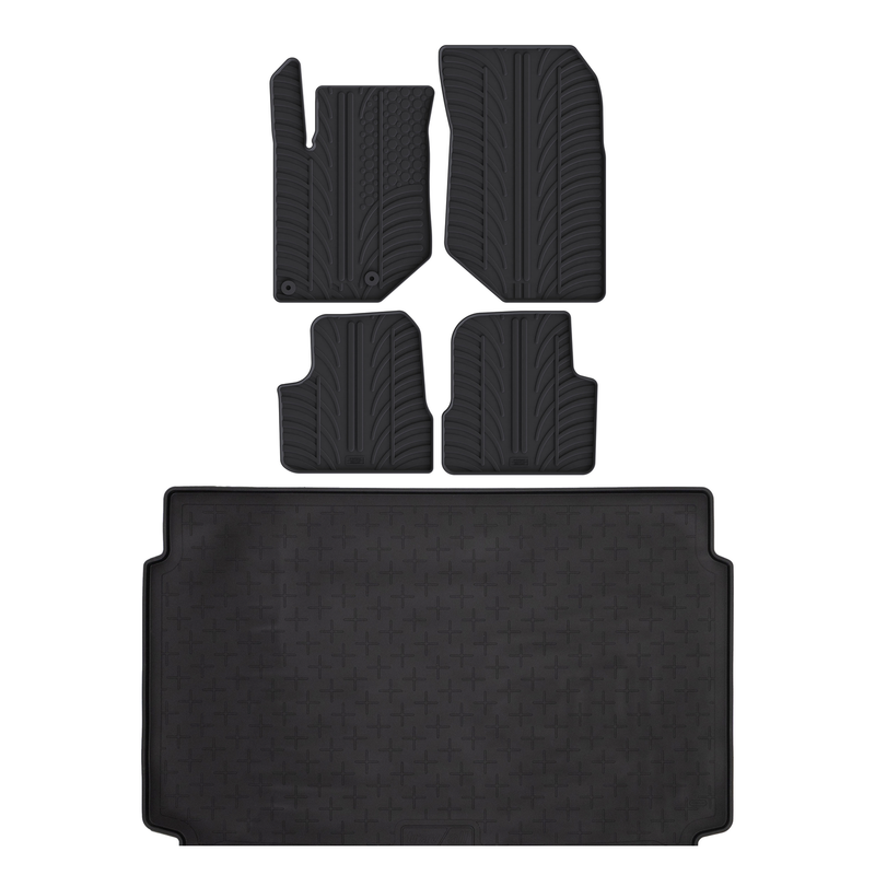 Kit vasca baule e tappetini per auto in gomma per Vauxhall Mokka (2020-)