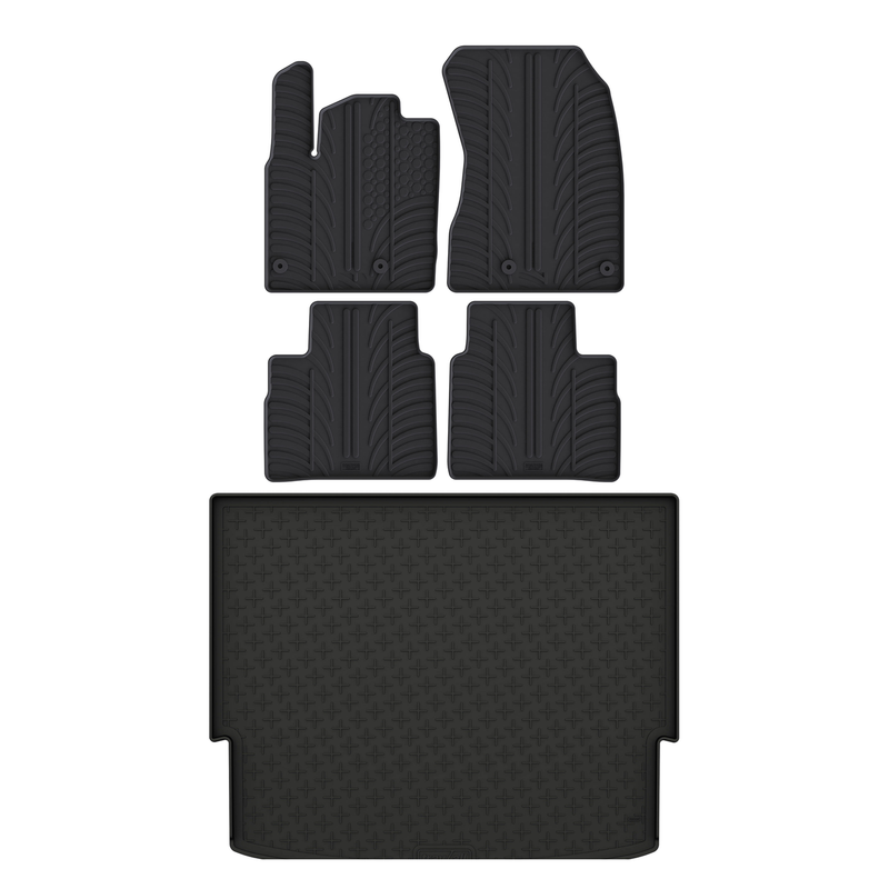Kit vasca baule e tappetini per auto in gomma per Nissan X-Trail (2022-)