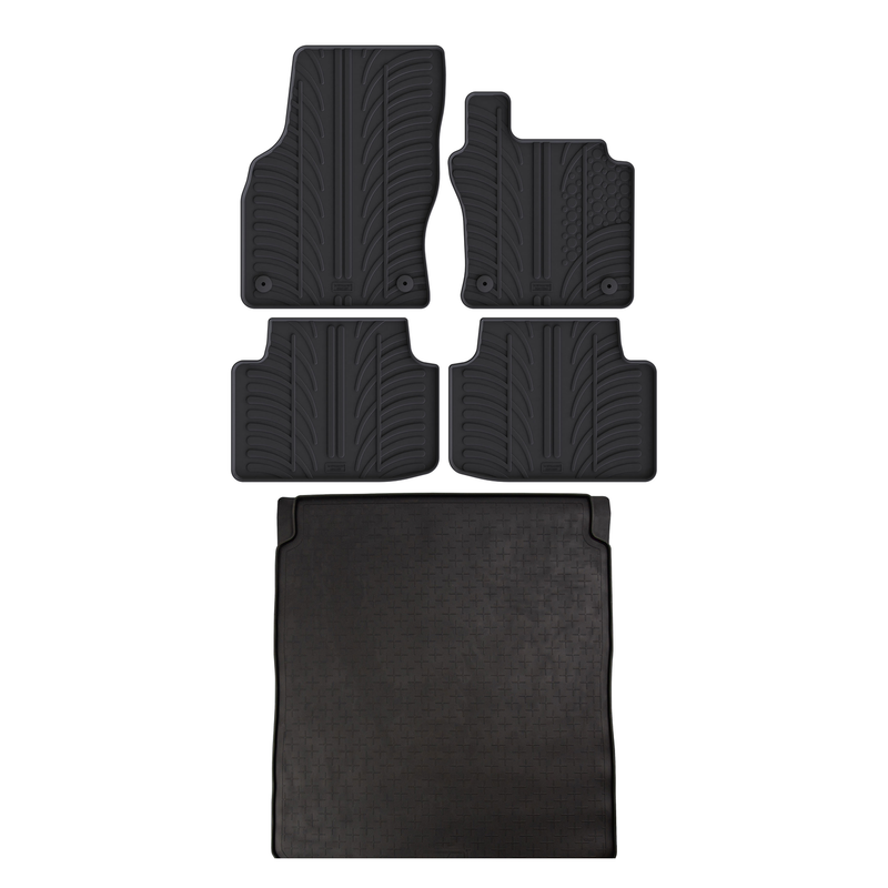 Kit vasca baule e tappetini per auto in gomma per VW Passat (2015-2024)