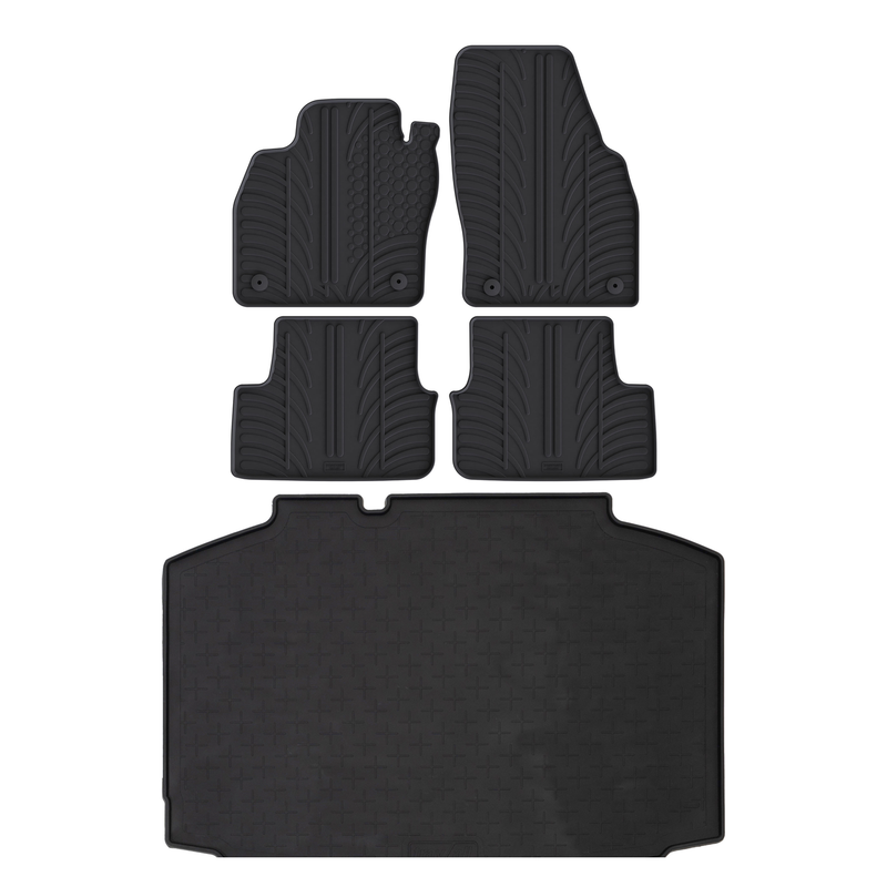 Kit vasca baule e tappetini per auto in gomma per Audi A1 (2018-)