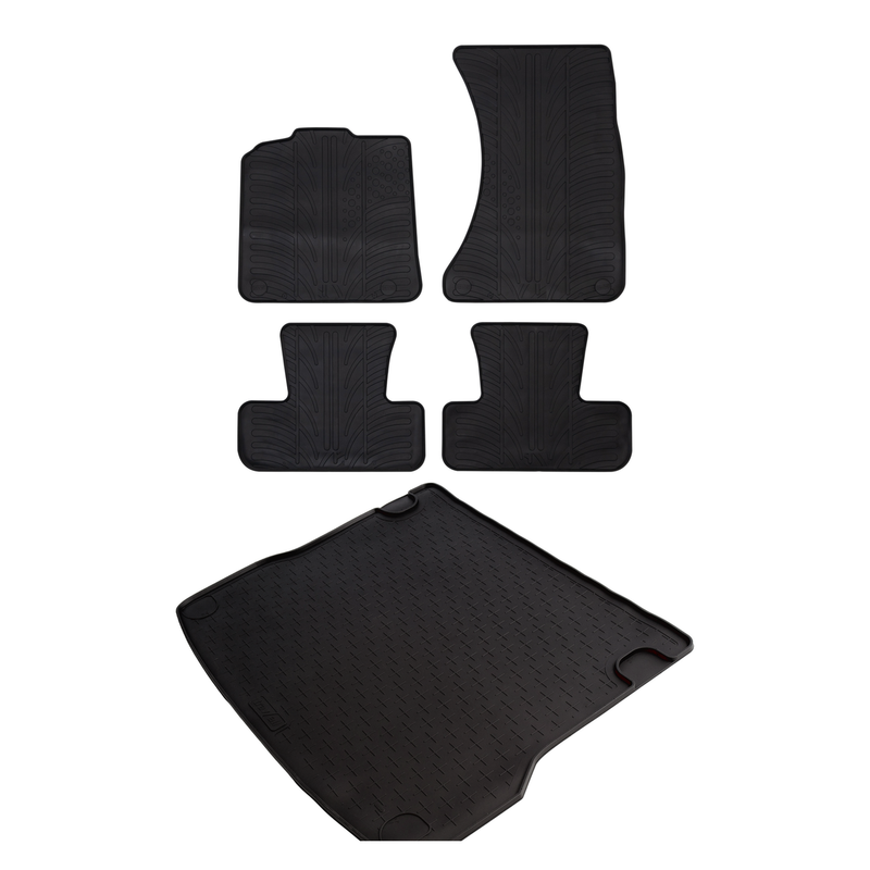 Kit vasca baule e tappetini per auto in gomma per Audi Q5 (2009-2016)