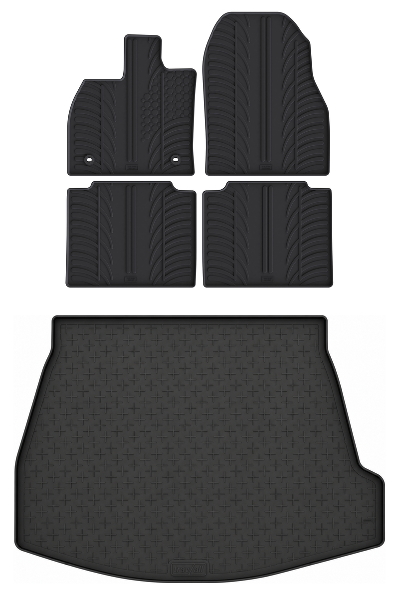 Kit vasca baule e tappetini per auto in gomma per Subaru Solterra (2023-)