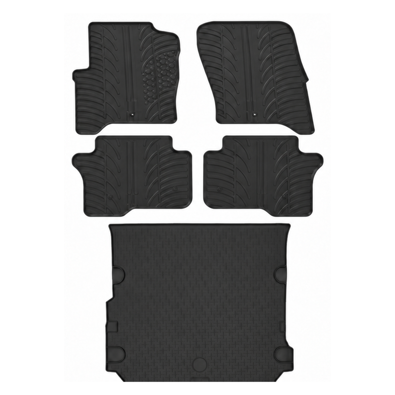 Kit vasca baule e tappetini per auto in gomma per Land Rover Discovery (2009-2017)