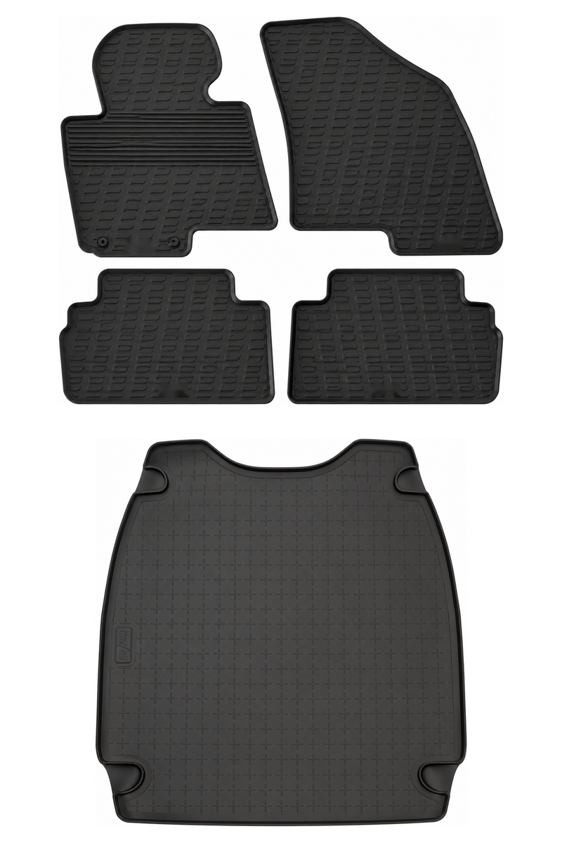 Kit vasca baule e tappetini per auto in gomma per Kia Sportage (2010-2015)