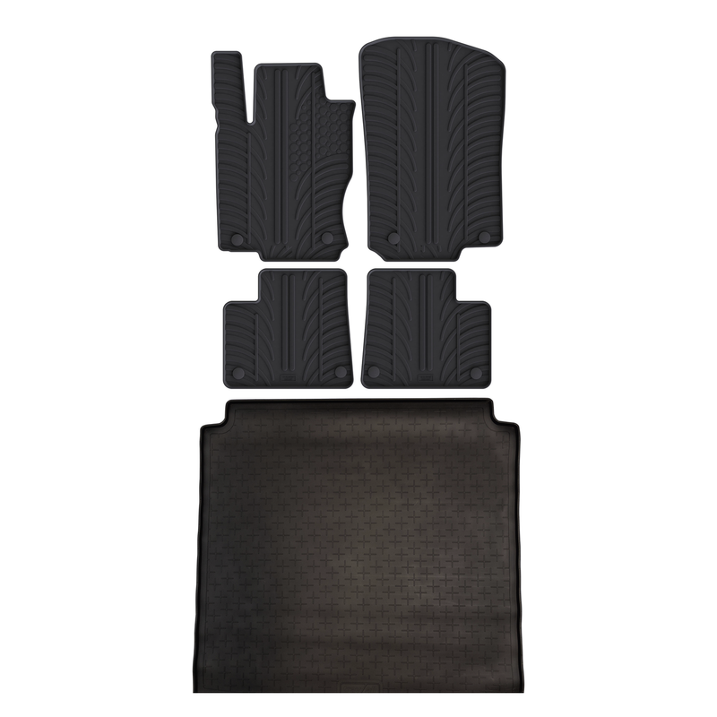 Kit vasca baule e tappetini per auto in gomma per Mercedes M-Class (2012-2015)