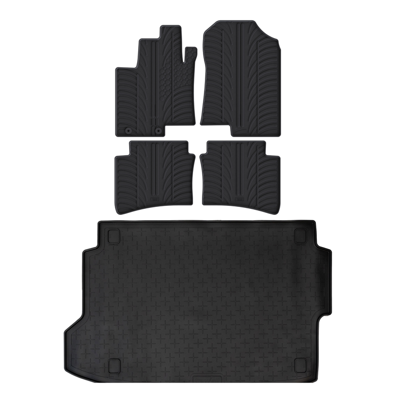 Kit vasca baule e tappetini per auto in gomma per Hyundai Bayon (2021-)