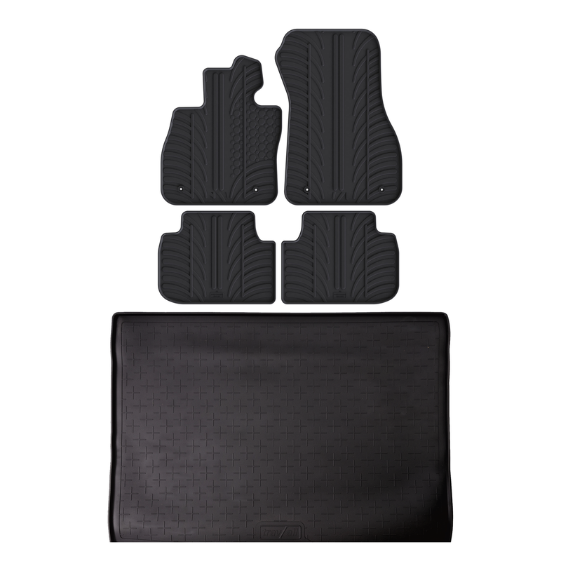 Kit vasca baule e tappetini per auto in gomma per BMW 1 Series (2019-2024)