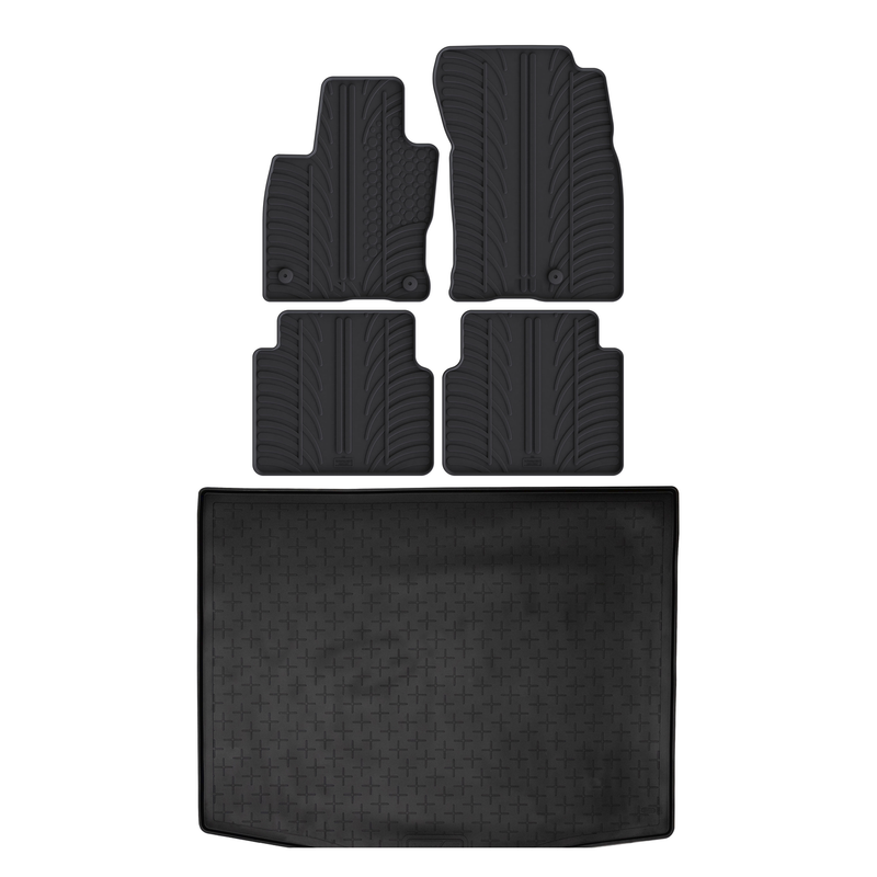 Kit vasca baule e tappetini per auto in gomma per Ford Kuga (2020-)