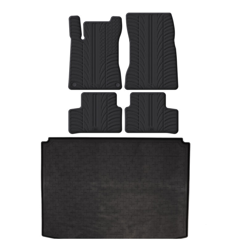 Kit vasca baule e tappetini per auto in gomma per Mercedes B-Class (2018-)