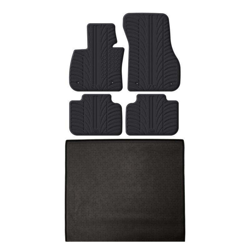 Kit vasca baule e tappetini per auto in gomma per BMW X1 (2015-2022)