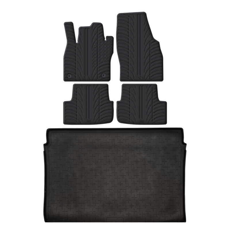 Kit vasca baule e tappetini per auto in gomma per Seat Arona (2017-)