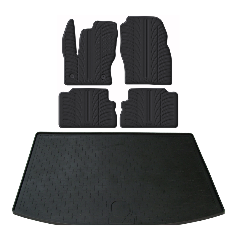 Kit vasca baule e tappetini per auto in gomma per Ford Kuga (2016-2020)