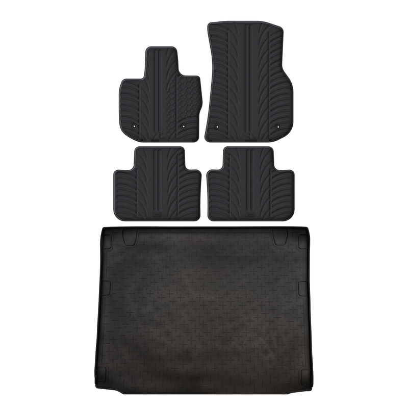 Kit vasca baule e tappetini per auto in gomma per BMW X3 (2017-2024)