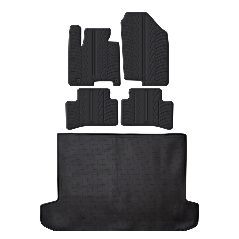 Kit vasca baule e tappetini per auto in gomma per Hyundai Tucson (2020-)