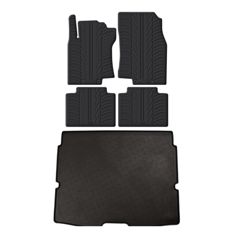 Kit vasca baule e tappetini per auto in gomma per Nissan X-Trail (2014-2022)