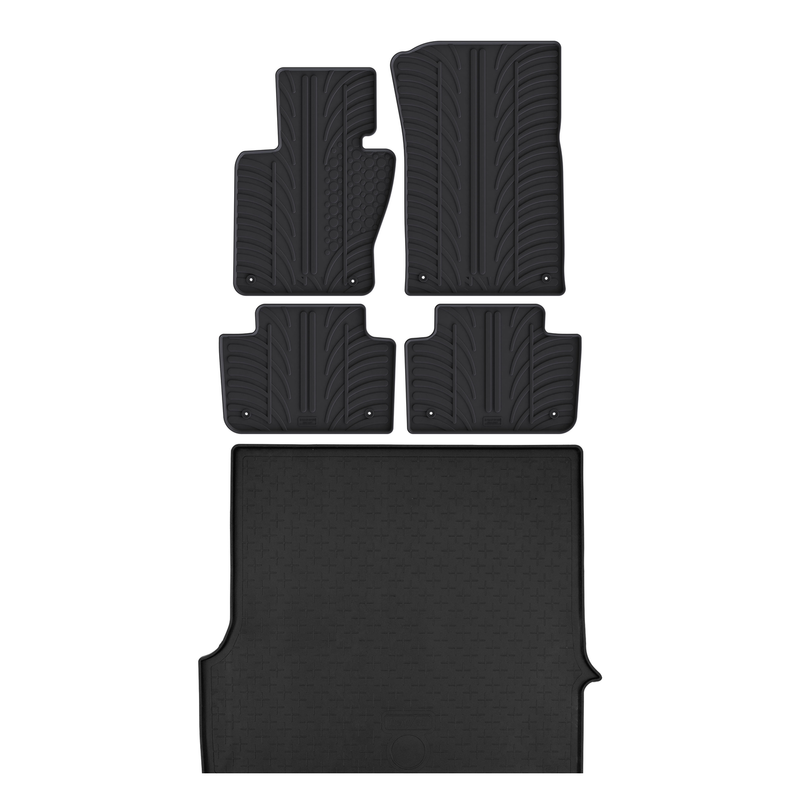 Kit vasca baule e tappetini per auto in gomma per BMW X3 (2003-2010)