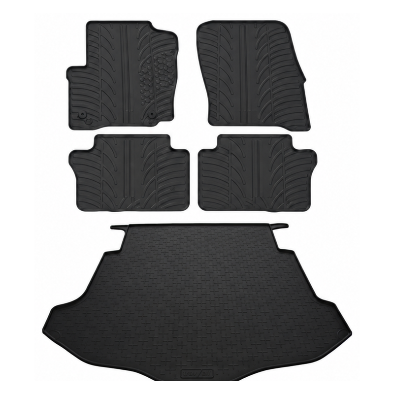 Kit vasca baule e tappetini per auto in gomma per Ford Mondeo (2010-2014)