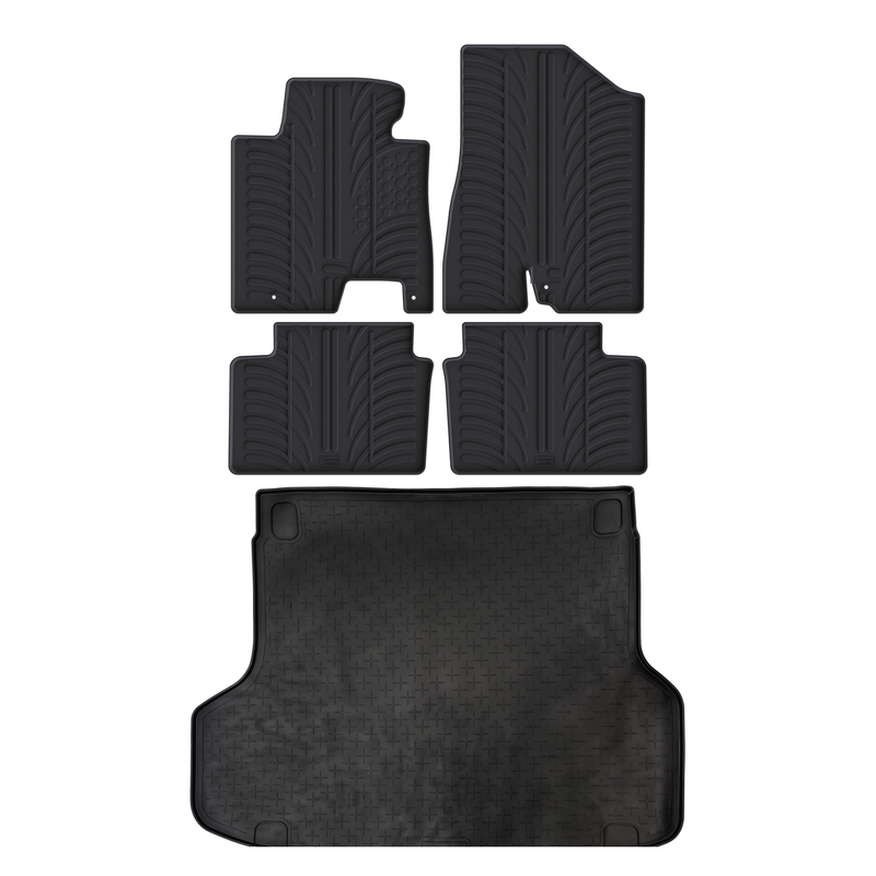 Kit vasca baule e tappetini per auto in gomma per Hyundai i30 (2017-)