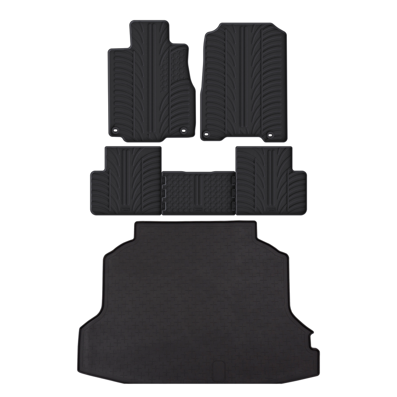 Kit vasca baule e tappetini per auto in gomma per Honda CR-V (2012-2018)