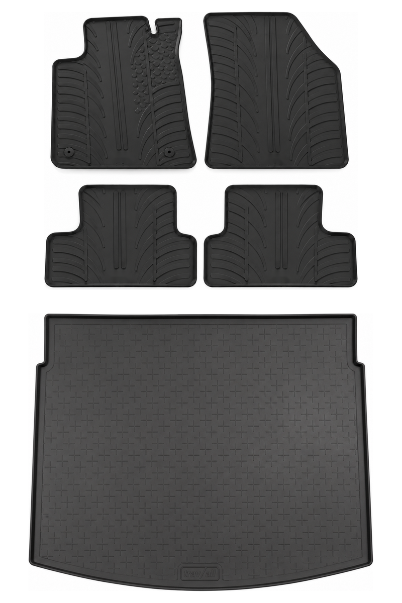 Kit vasca baule e tappetini per auto in gomma per Renault Megane (2016-2022)