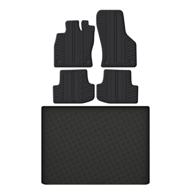 Kit vasca baule e tappetini per auto in gomma per Audi A3 (2020-)