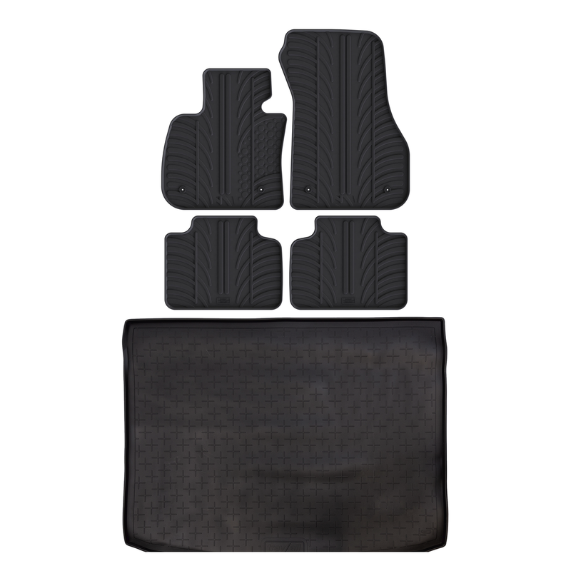 Kit vasca baule e tappetini per auto in gomma per BMW 2 Series Active Tourer (2014-2021)