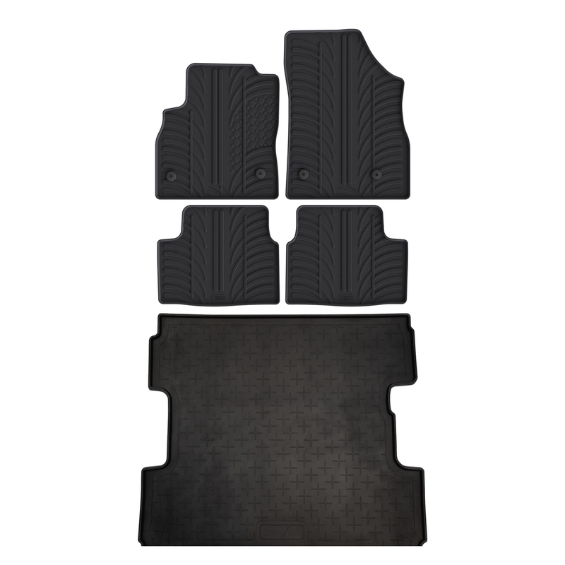 Kit vasca baule e tappetini per auto in gomma per Vauxhall Astra (2015-2022)