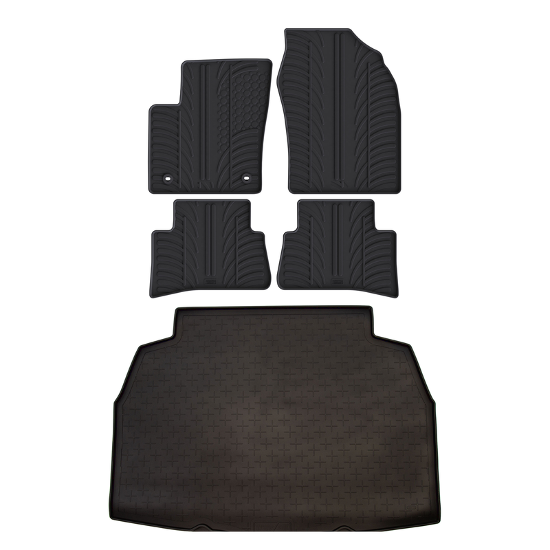 Kit vasca baule e tappetini per auto in gomma per Toyota C-HR (2016-2023)