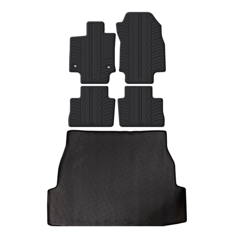Kit vasca baule e tappetini per auto in gomma per Toyota RAV4 (2019-2025)