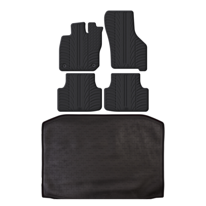 Kit vasca baule e tappetini per auto in gomma per Cupra Leon (2020-)