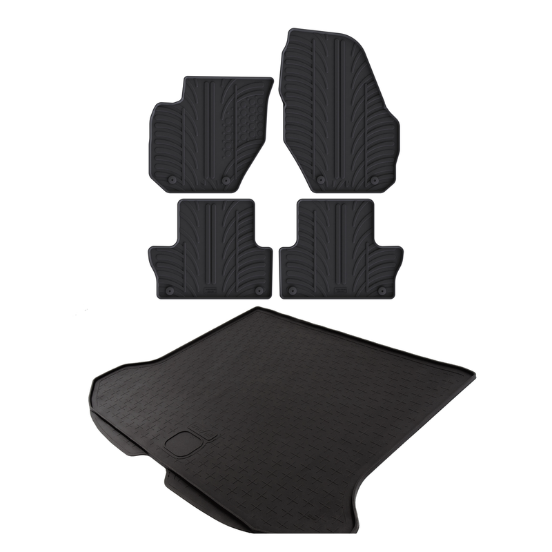 Kit vasca baule e tappetini per auto in gomma per Volvo XC60 (2008-2017)