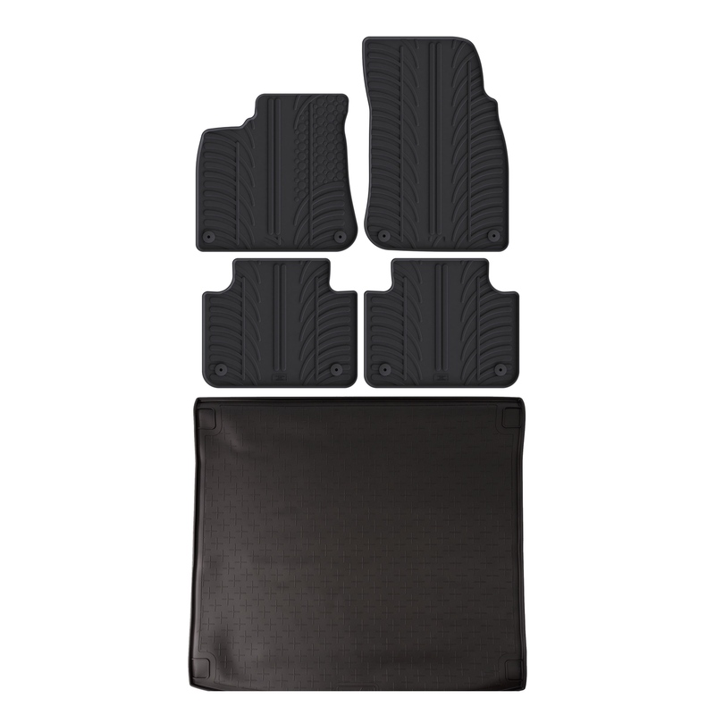 Kit vasca baule e tappetini per auto in gomma per VW Touareg (2018-2026)