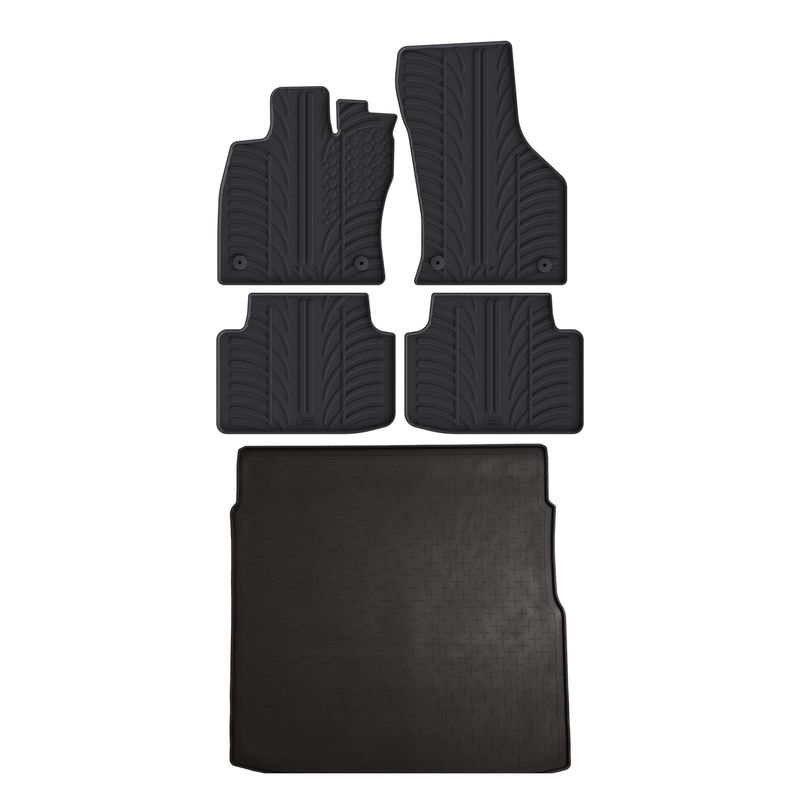 Kit vasca baule e tappetini per auto in gomma per VW Passat (2015-2024)