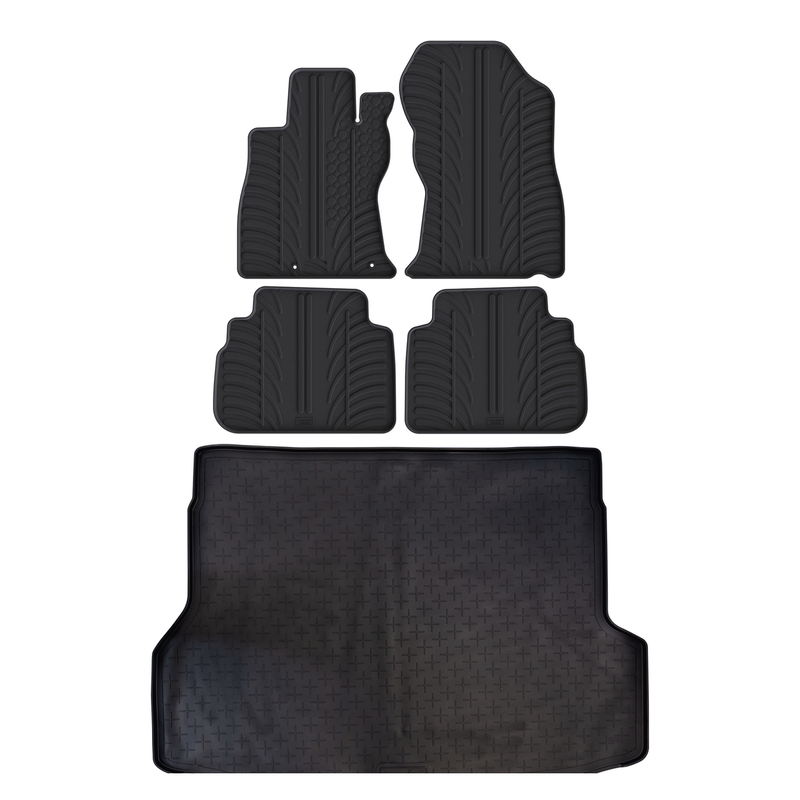 Kit vasca baule e tappetini per auto in gomma per Subaru Forester (2018-2025)
