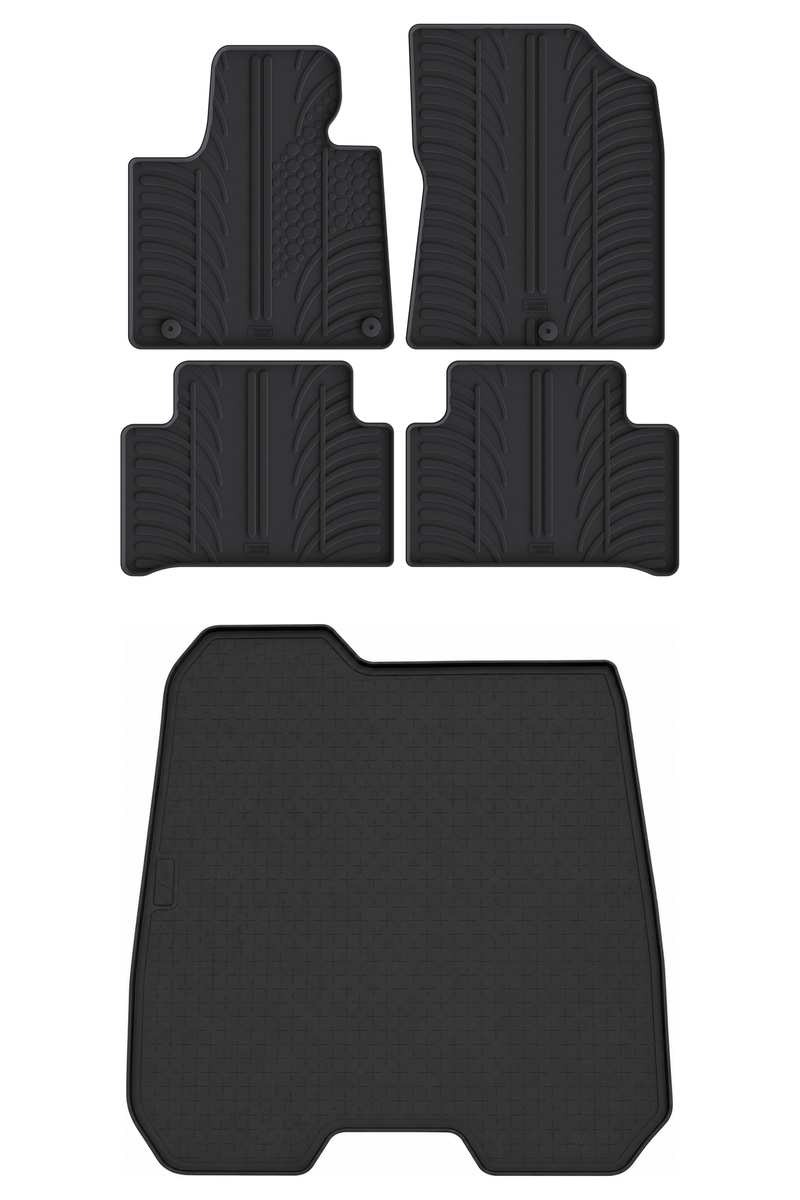 Kit vasca baule e tappetini per auto in gomma per Kia Sorento (2020-)