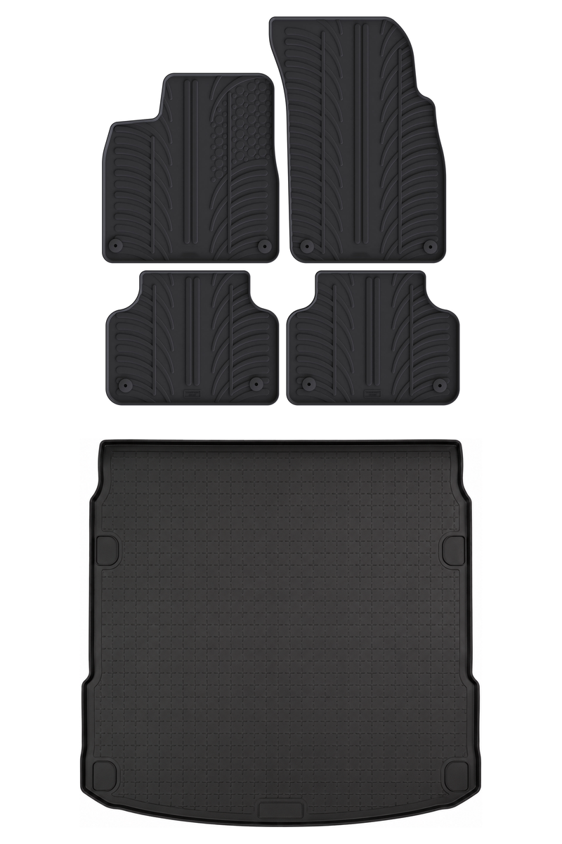 Kit vasca baule e tappetini per auto in gomma per Audi Q8 e-tron (2023-)