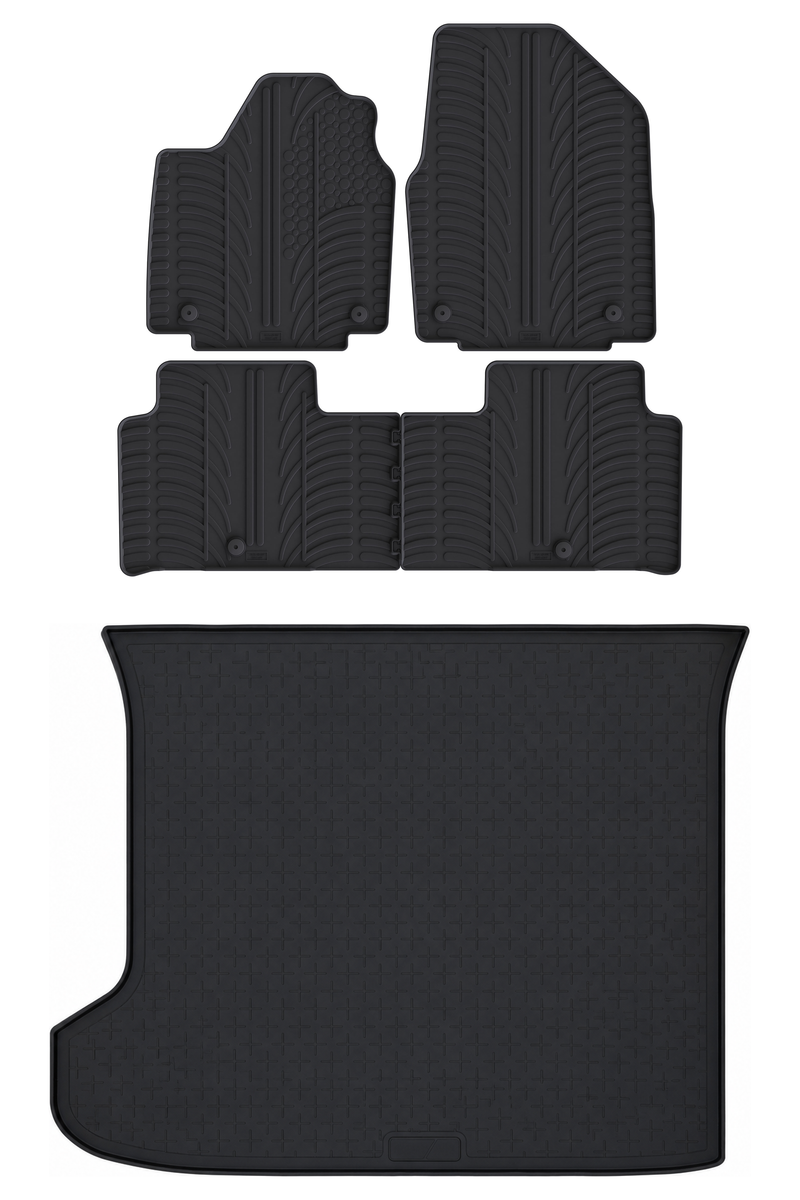 Kit vasca baule e tappetini per auto in gomma per Kia EV6 (2021-)