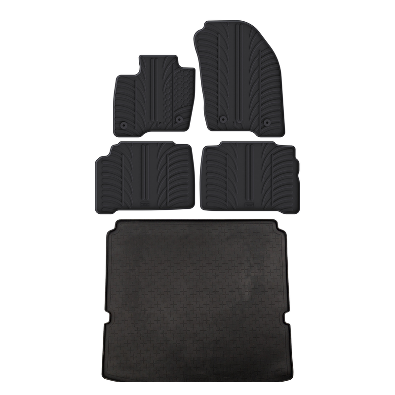 Kit vasca baule e tappetini per auto in gomma per Ford Galaxy (2015-2024)
