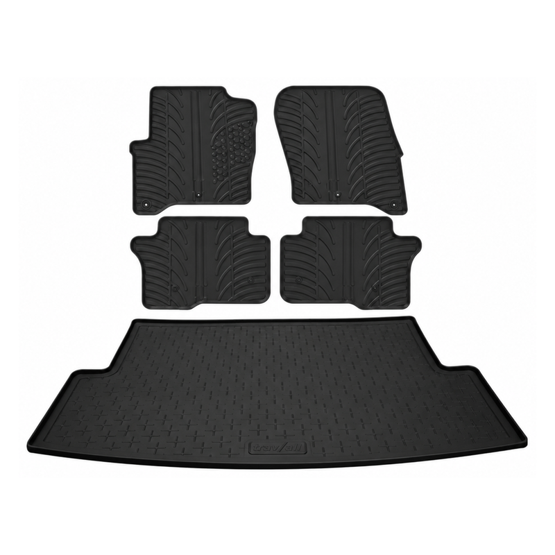 Kit vasca baule e tappetini per auto in gomma per VW Caddy (2004-2021)