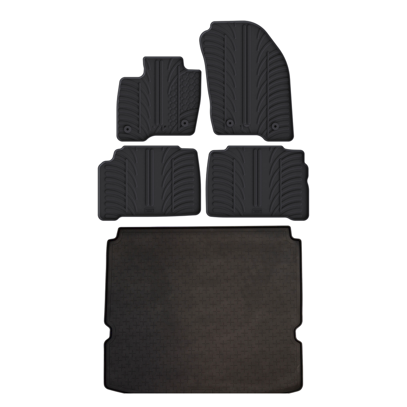 Kit vasca baule e tappetini per auto in gomma per Ford S-Max (2014-2023)