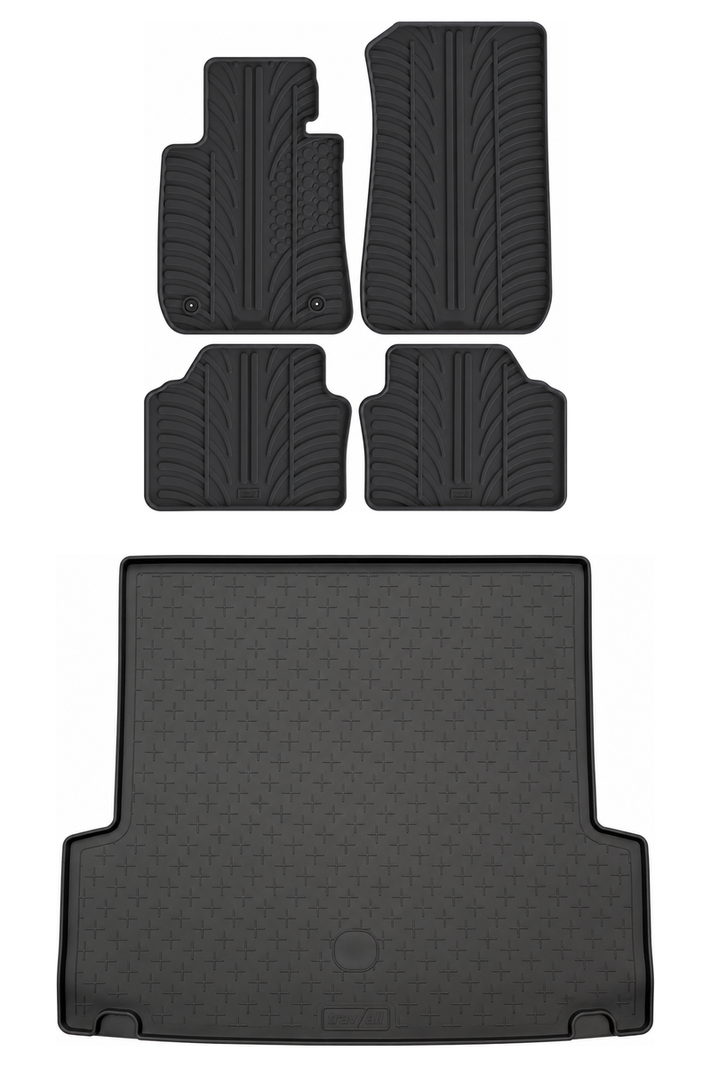 Kit vasca baule e tappetini per auto in gomma per BMW 3 Series (2005-2012)